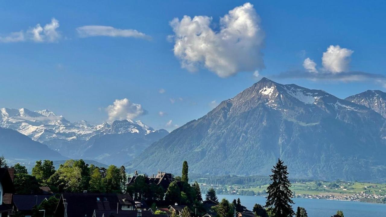 Schoene Ferienwohnung Mit Seeblick トゥーン エクステリア 写真